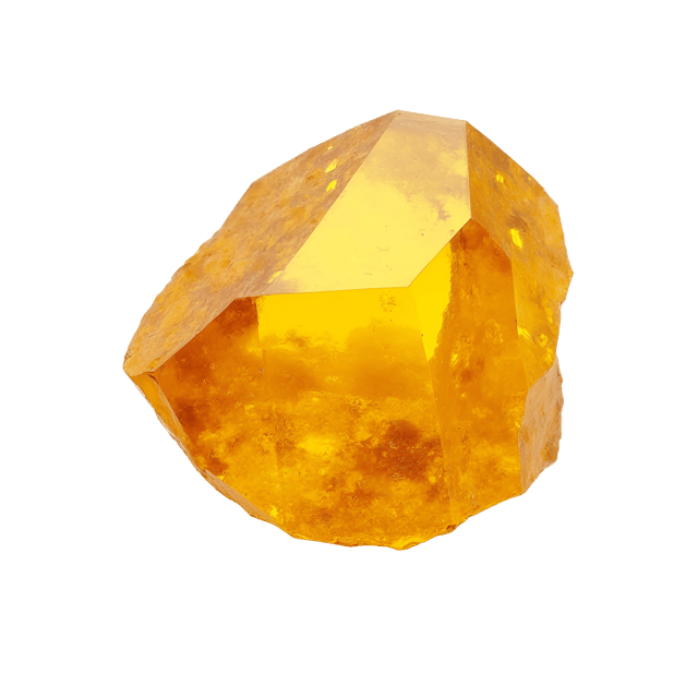 Free transparent PNG: Angular Citrine Crystal Realistic Illustration on White Background with Transparent PNG