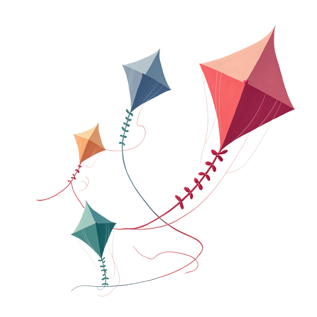 Free transparent PNG: Elegant Kites Transparent PNG for Decorative and Creative Uses