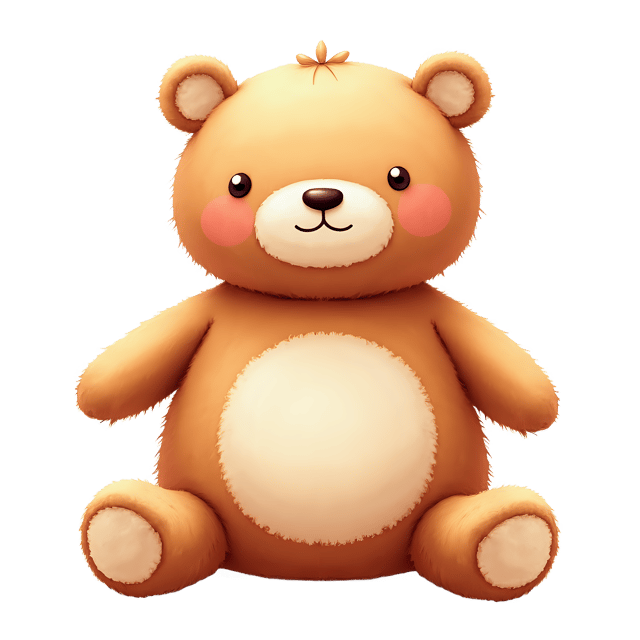 Free transparent PNG: 10 Gentle Giant Plushie PNG with Fuzzy Texture and Sweet Face for Nursery and Craft Decor