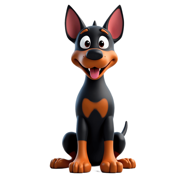 Free transparent PNG: Doberman Pinscher PNG Download  Elegant Dog Clipart for Design  Decor