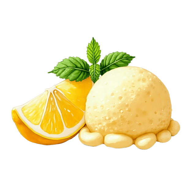 Free transparent PNG: Lemon Sorbet with Mint Garnish  Dessert Clipart, free transparent png download
