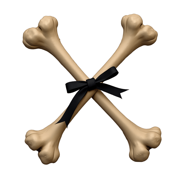 Free transparent PNG: Bones Tied with Black Ribbon  Vintage Clipart, free png download