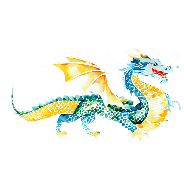 Free transparent PNG: Chinese Dragon Watercolor Illustration – Transparent PNG