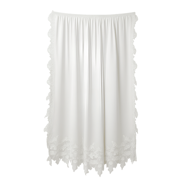Free transparent PNG: Elegant White Cloth Clipart with Delicate Lace Trim