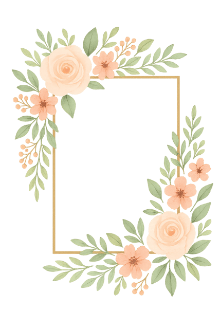 Free transparent PNG: Elegant Floral Greeting Card Template - Blank Flowery Design Clipart