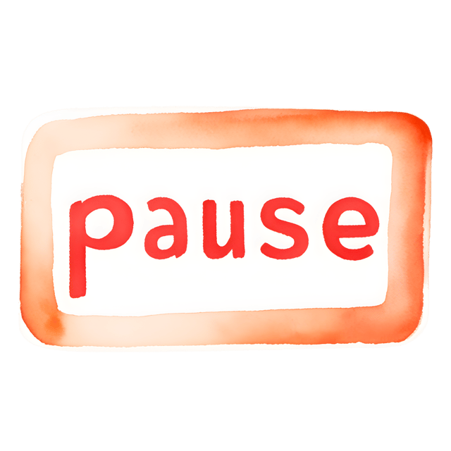 Free transparent PNG: Transparent Pause Rectangle PNG with Word Inside for Digital Use