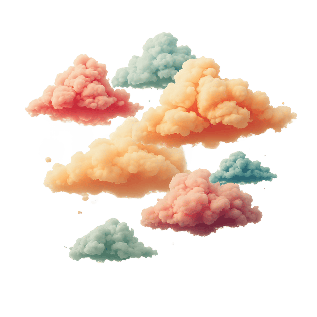 Free transparent PNG: Floating Clouds Paint PNG Transparent Background Art for Creative Design
