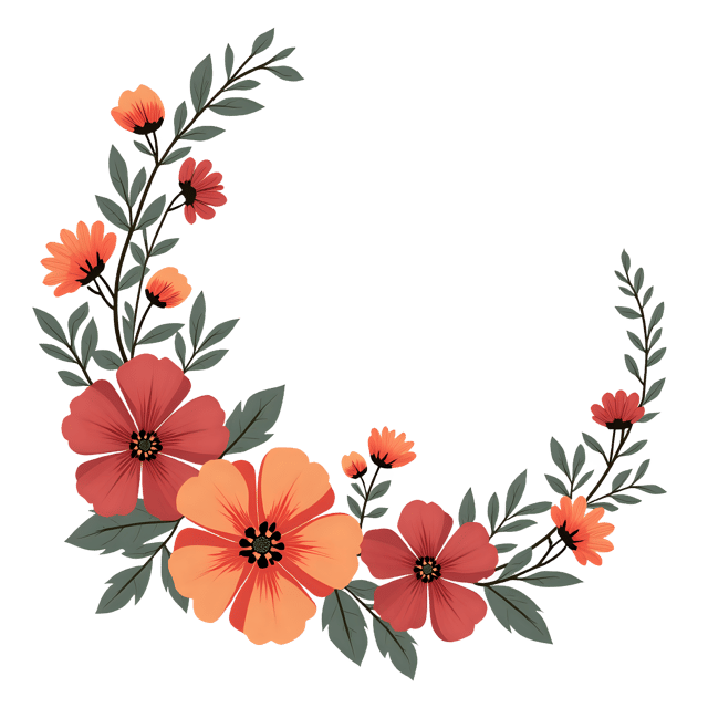 Free transparent PNG: Boho Floral Accent  Bohemian Design Clipart, free download png