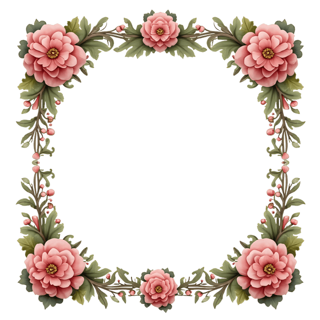 Free transparent PNG: Victorian Floral Frame PNG Clipart  Perfect for Vintage Design Projects  Decor