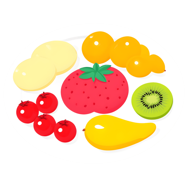 Free transparent PNG: White Plate with Fresh Fruit PNG Transparent Background