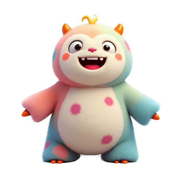 Free transparent PNG: Fluffy Monster Toy PNG with Transparent Background for Calming Nursery Decor and Crafts