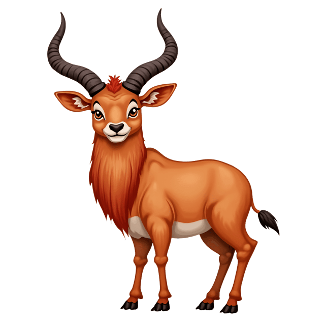 Free transparent PNG: Reddish-Brown Eland Cartoon Illustration for Nursery and Craft Projects