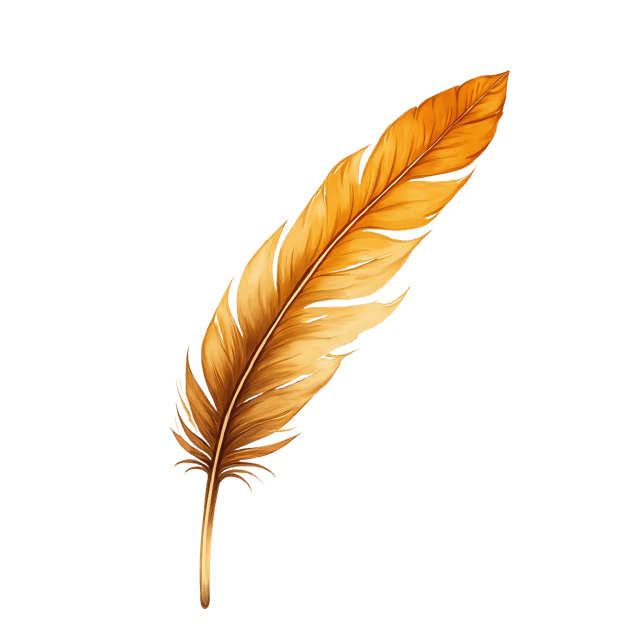 Free transparent PNG: Long Quill Feather  Golden Light Clipart, free downloadable png