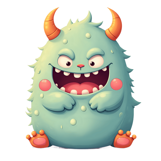 Free transparent PNG: Gentle Pastel Monster PNG with Transparent Background for Sweet and Colorful Imagery