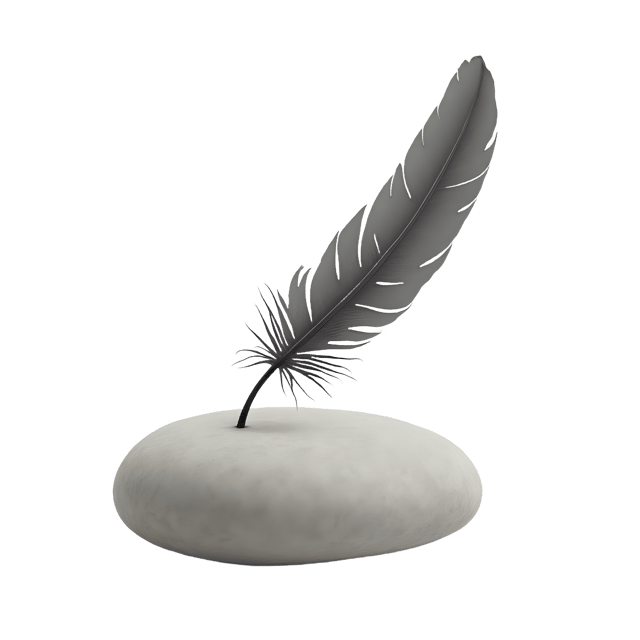 Free transparent PNG: Curved Flight Feather on Natural Stone  Free PNG Download for Art Projects