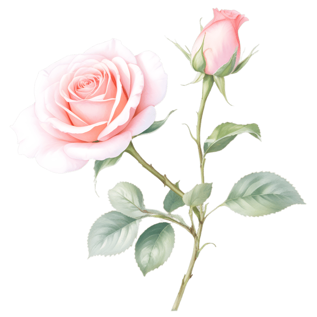 Free transparent PNG: Delicate Rose PNG with Transparent Background for Floral Design and Crafts
