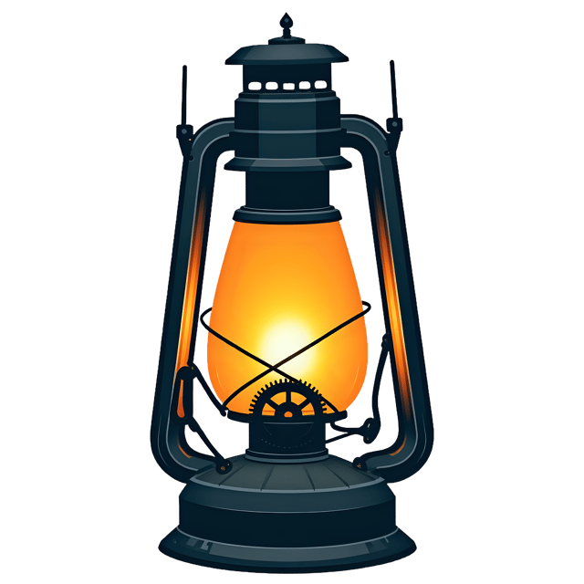 Free transparent PNG: Gas-Lit Lantern with Gears Transparent PNG for Industrial and Steampunk Themes