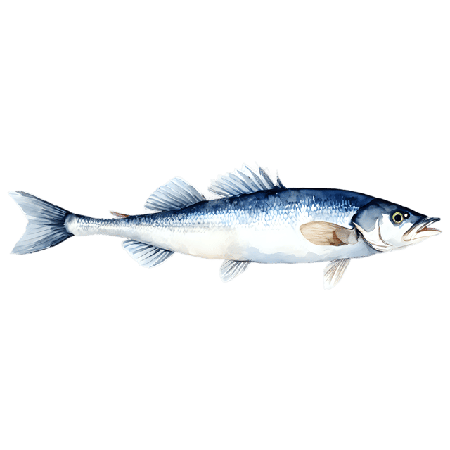Free transparent PNG: Transparent Sea Bass Watercolor Illustration - Gentle PNG Fish Clipart