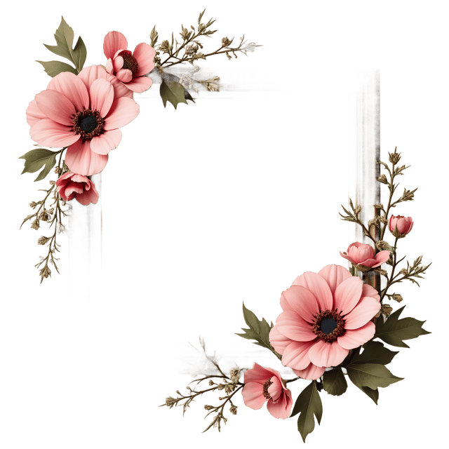 Free transparent PNG: Pressed Flowers Frame PNG Clipart  Ideal for Crafts, Decor  Design Projects