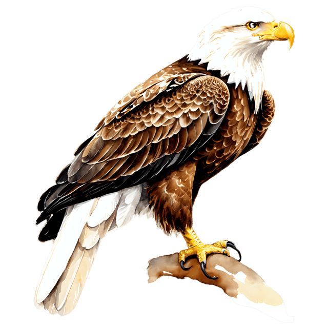 Free transparent PNG: Transparent Watercolor Eagle PNG – Gentle Illustration for Crafts & Design