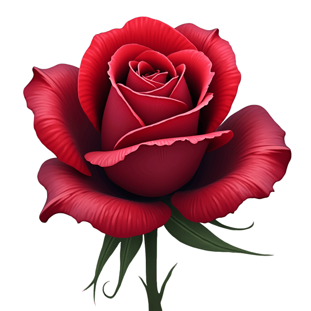 Free transparent PNG: Glossy Dark Red Rosebud with White Streaks Clipart Illustration for Floral Design and Decor