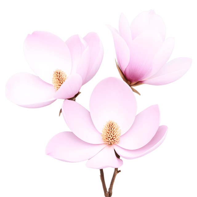 Free transparent PNG: Soft Purple Magnolia Flowers PNG Background