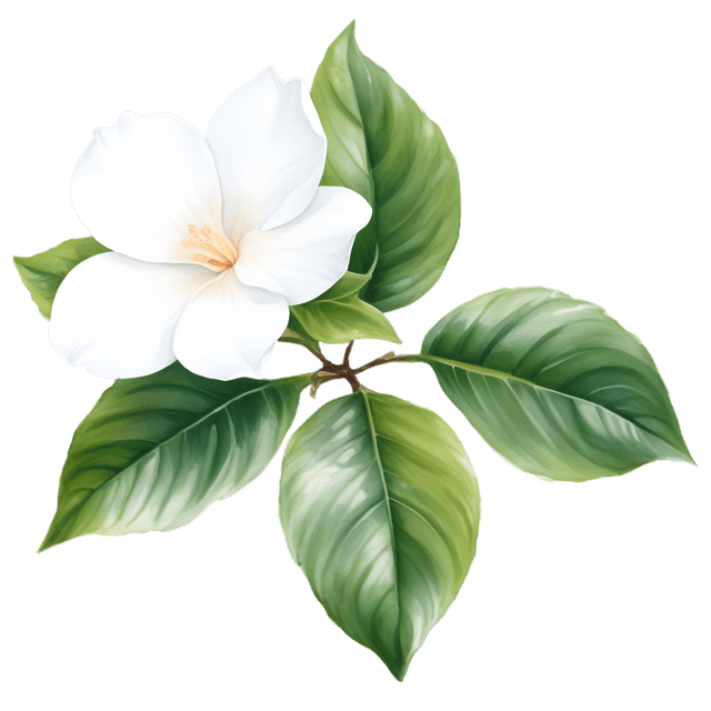 Free transparent PNG: Fragrant Gardenia PNG with Transparent Background for Nature and Floral Design