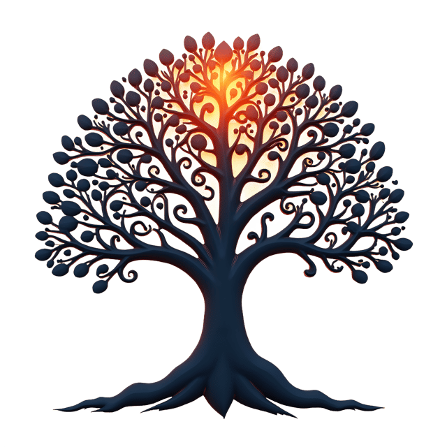Free transparent PNG: Mystical 3D Tree of Life Glowing Nodes PNG