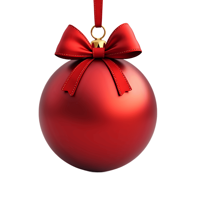 Free transparent PNG: Red Glass Ornament with Ribbon Bow  Christmas Clipart, free downloadable png