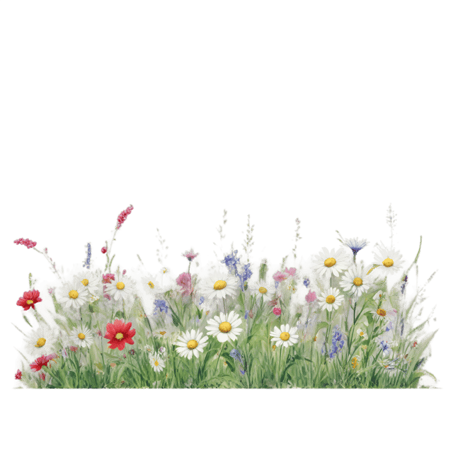 Free transparent PNG: Vivid Wildflowers PNG with Transparent Background for Nature and Decorative Use
