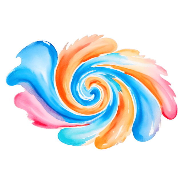Free transparent PNG: Abstract Color Swirls PNG with Transparent Background for Digital Art and Design