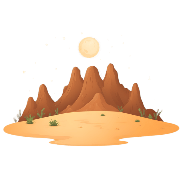 Free transparent PNG: Vast Desert under Starry Night Sky Transparent PNG Background