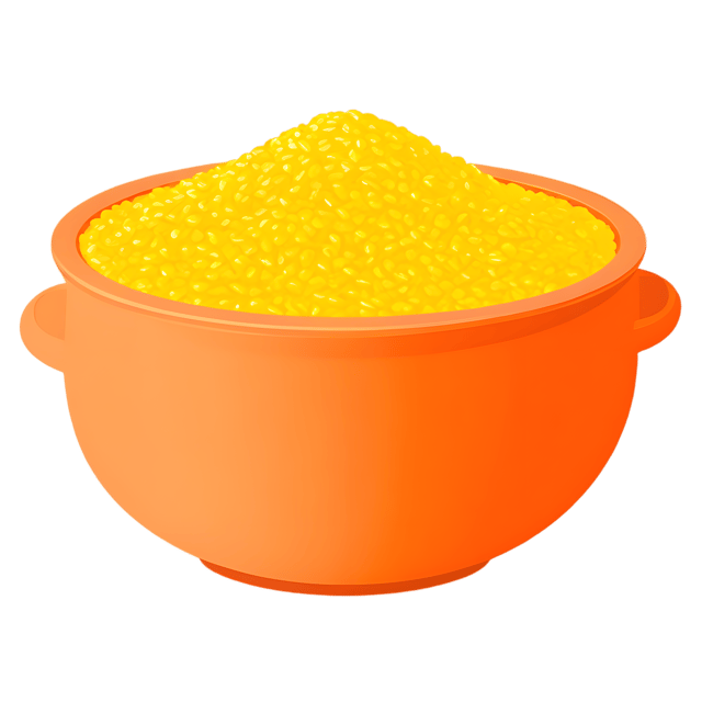 Free transparent PNG: Golden Rice in Traditional Clay Pot PNG Design for Cultural and Culinary Imagery