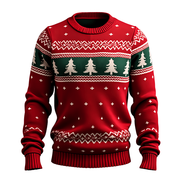 Free transparent PNG: Knitted Christmas Sweater PNG Clipart  Cozy Holiday Fashion for Design and Crafts