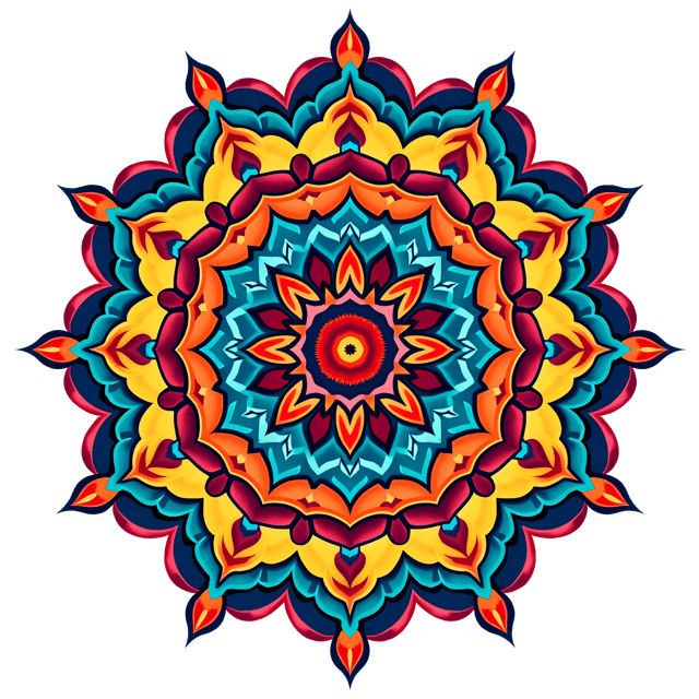 Free transparent PNG: Symmetrical Mandala PNG Design Combining Traditional and Modern Elements for Decorative Use