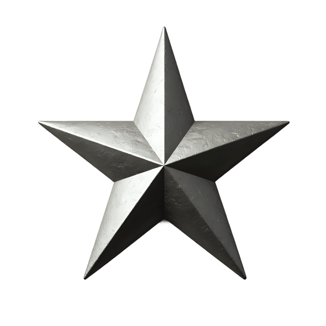 Free transparent PNG: Silver Star Ornament  Vintage Finish Clipart, free downloadable png