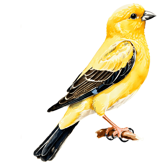 Free transparent PNG: Canary Bird Watercolor Illustration – Transparent PNG