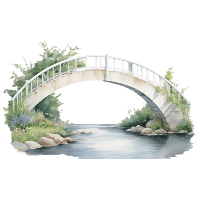 Free transparent PNG: Floral-Themed Bridge PNG with Transparent Background