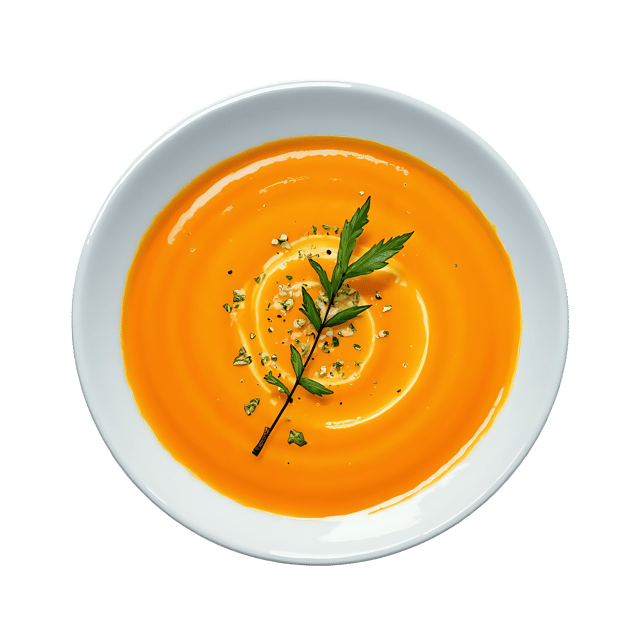 Free transparent PNG: Pumpkin Soup with Herb Garnish  Fall Food Clipart, free transparent png download