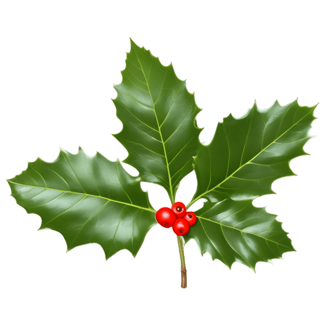 Free transparent PNG: Holly Leaf Transparent Background PNG for Crafting and Design