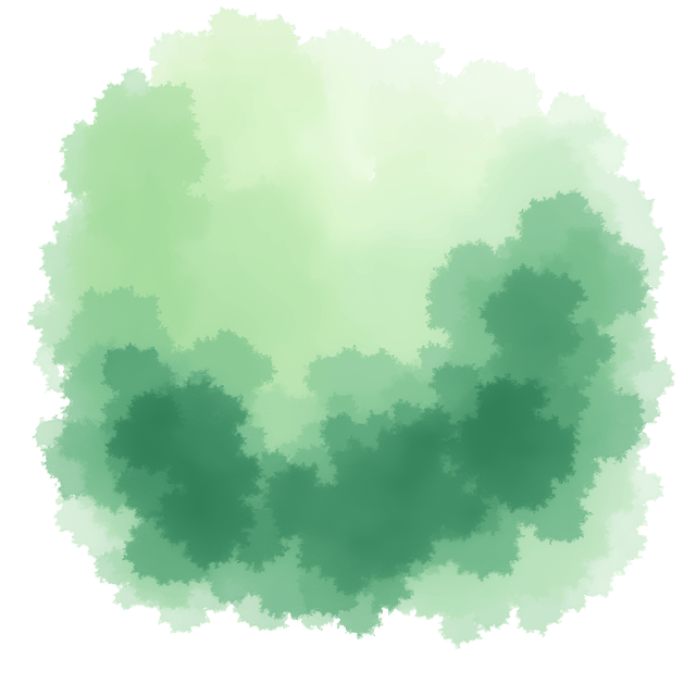 Free transparent PNG: Muted Green Splotches Watercolor Illustration with Transparent Background