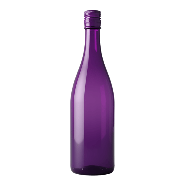 Free transparent PNG: Purple Glass Bottle with Frosted Finish and Sleek Shape