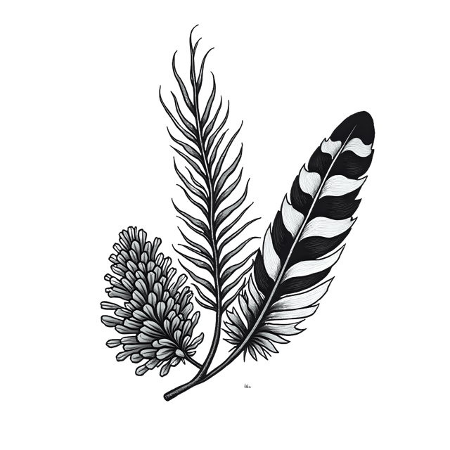 Free transparent PNG: Striped Bird Feather  Pinecone  Nature Clipart, free transparent png download