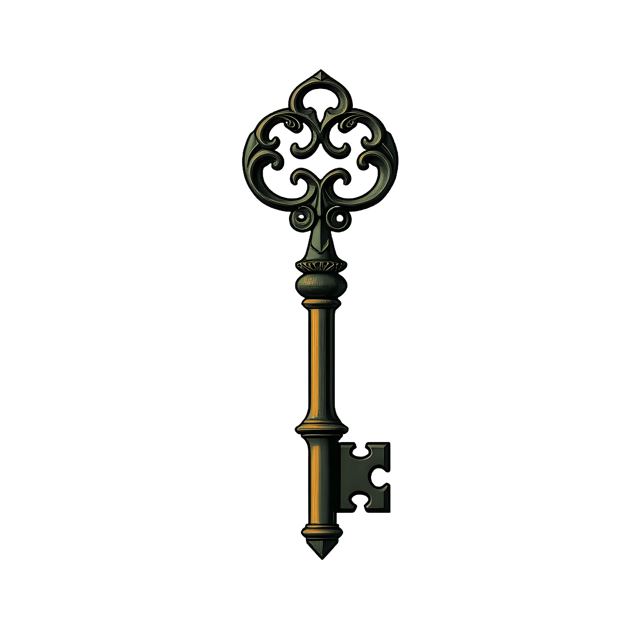 Free transparent PNG: Skeleton Key PNG Clipart  Perfect for Gothic Themes, Decor  Design