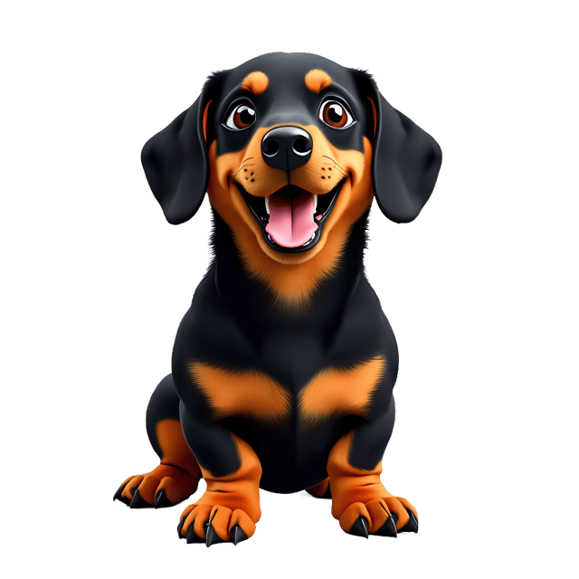 Free transparent PNG: Energetic Dachshund PNG with Transparent Background for Lively Animal Imagery