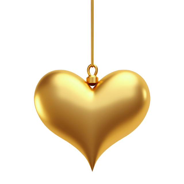 Free transparent PNG: Gold Hanging Ornament  Heart Shape Clipart, free downloadable png