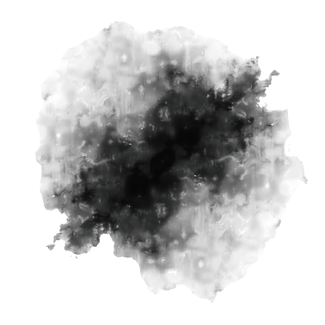 Free transparent PNG: Dramatic Black and White Aqueous Watercolor Illustration with Silver Gleam