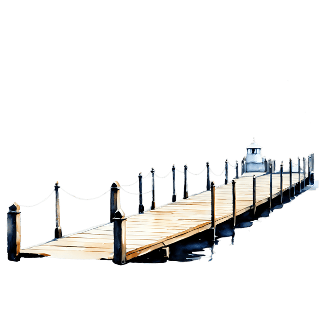 Free transparent PNG: Weathered Pier Ornament Watercolor Illustration – Transparent PNG