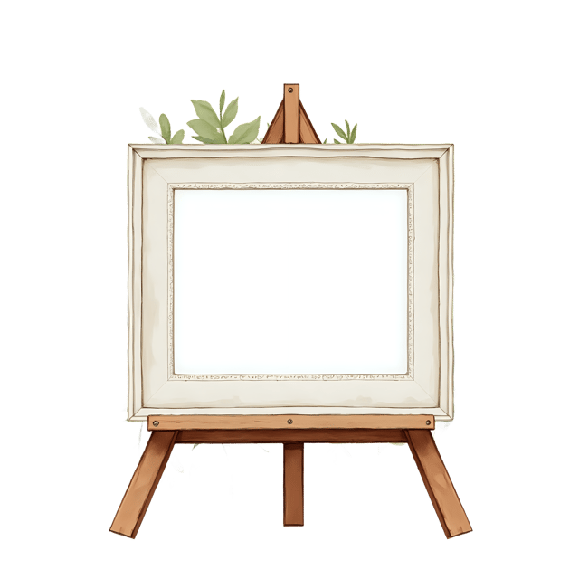 Free transparent PNG: Easel Back Frame PNG Download  Ideal for Art Projects  Decor