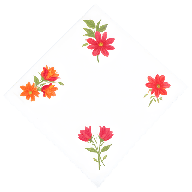 Free transparent PNG: Floral Napkins Transparent PNG Design for Kitchen and Table Decor